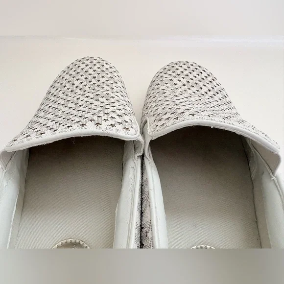 Michael Kors Women's Gold and White Slip-On Sneakers in size 8 - Picture 12 of 16